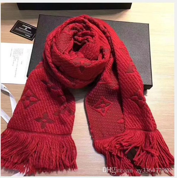 

winter logomania shine scarf wool silk scarf women and men two side black red silk wool long scarfs flower scarves shawls, Blue;gray