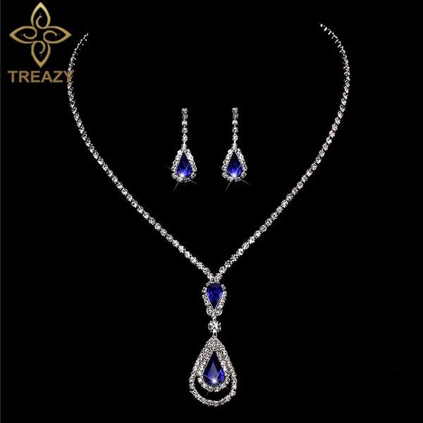 treazy королевский синий кристалл свадебные ювелирные наборы посеребренные горный хрусталь waterdrop ожерелье серьги женщины свадебные ювели, Slivery;golden
treazy королевский синий кристалл свадебные ювелирные наборы посеребренные горный хрусталь waterdrop ожерелье серьги женщины свадебные ювели, Slivery;golden
