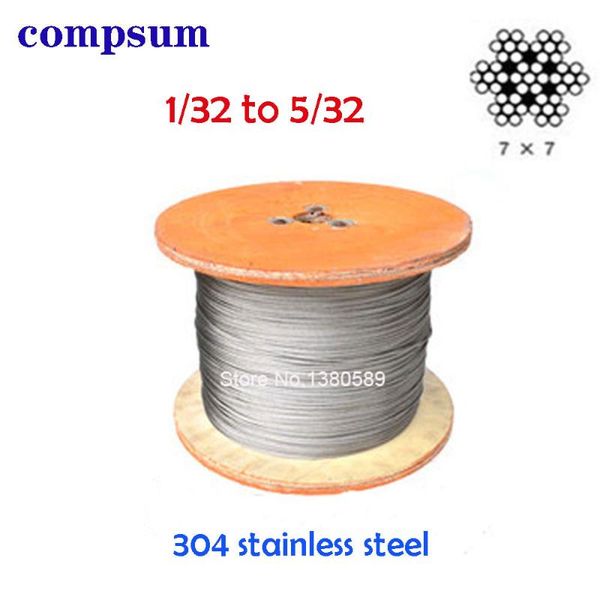 7x7 304 stainless steel wire rope fishing lifting cable clothesline 1/32 3/64 1/16 5/64 3/32 1/8 5/32
7x7 304 stainless steel wire rope fishing lifting cable clothesline 1/32 3/64 1/16 5/64 3/32 1/8 5/32