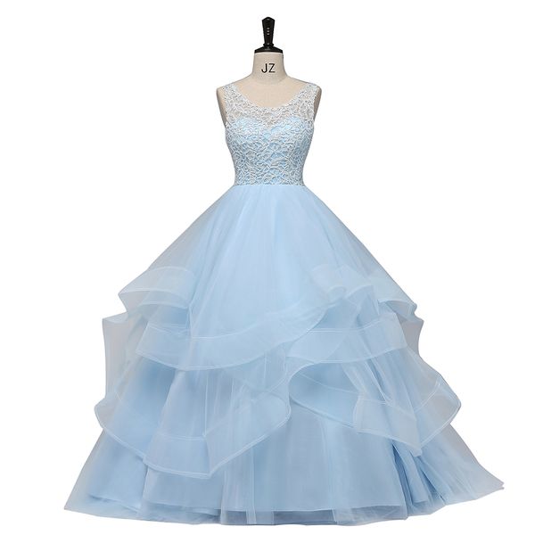 ruffled organza ball gown prom dresses 2020 lace appliqued long split prom gowns backless party dress, Black
ruffled organza ball gown prom dresses 2020 lace appliqued long split prom gowns backless party dress, Black