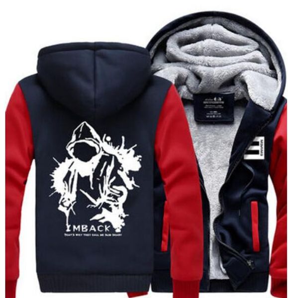 wholesale-new winter warm cotton fleece eminem hoodie fashion thick em zipper men's cardigan jackets and coats 16 styles sale, Black
wholesale-new winter warm cotton fleece eminem hoodie fashion thick em zipper men's cardigan jackets and coats 16 styles sale, Black