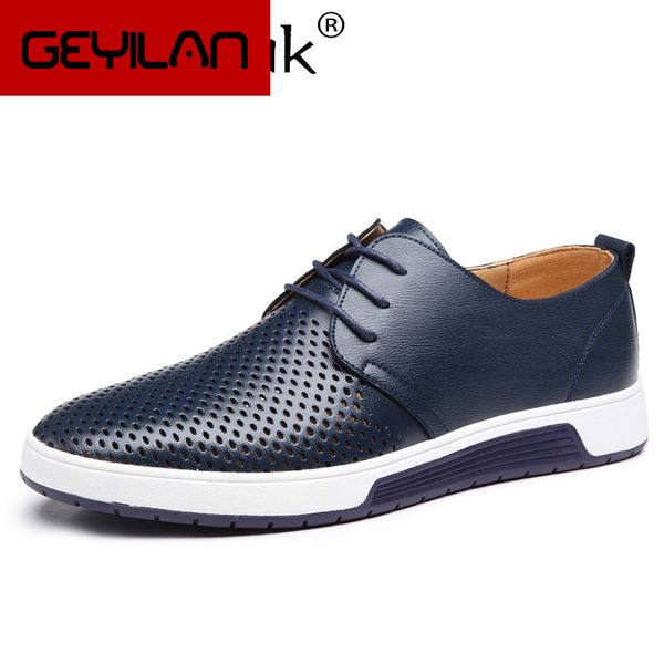 leather men casual shoes summer breathable holes male dress shoes lace up comfortable flat for men drop shipping, Black
leather men casual shoes summer breathable holes male dress shoes lace up comfortable flat for men drop shipping, Black