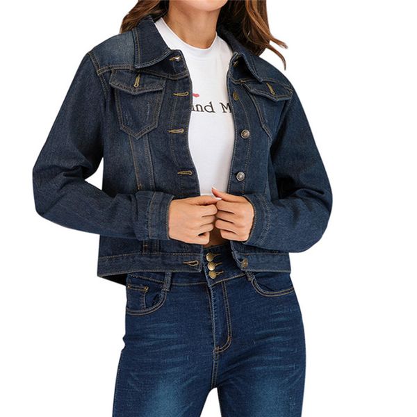 women's denim jacket solid color loose long sleeve jeans loose casual jacket retro cowboy denim short coat jaqueta feminina a55, Black;brown
women's denim jacket solid color loose long sleeve jeans loose casual jacket retro cowboy denim short coat jaqueta feminina a55, Black;brown