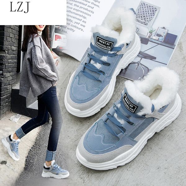 2019 shoes winter warm platform woman snow boots plush female casual sneakers faux suede leather female snowboots warm shoes fur, Black
2019 shoes winter warm platform woman snow boots plush female casual sneakers faux suede leather female snowboots warm shoes fur, Black
