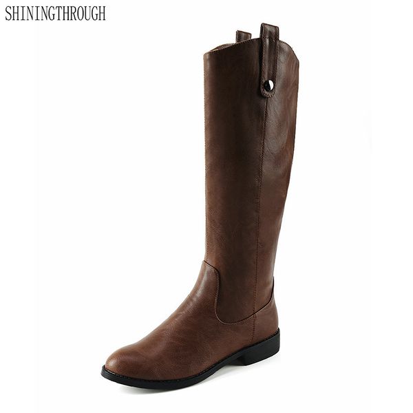 nemaone women knee high boots low heels shoes woman spring autumn rouned toe women western boots large size 34-43, Black
nemaone women knee high boots low heels shoes woman spring autumn rouned toe women western boots large size 34-43, Black