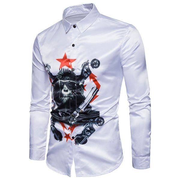 male 2020 new men's long-sleeved dress shirt men's orangutans printing casual slim lapel male quality large size s-xxl, White;black
male 2020 new men's long-sleeved dress shirt men's orangutans printing casual slim lapel male quality large size s-xxl, White;black