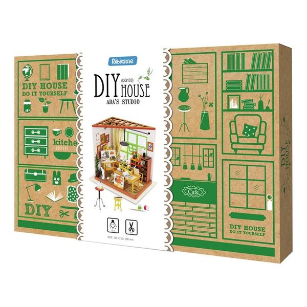robud diy miniature ada's studio doll house model building kits dollhouse learning education toys hobbies for children
robud diy miniature ada's studio doll house model building kits dollhouse learning education toys hobbies for children