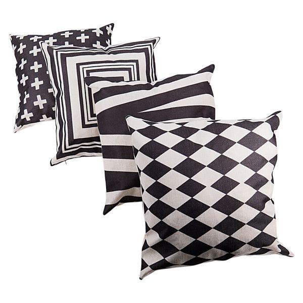 4pcs simple geometric black and white creative linen cotton pillow case car seat cover cushion
4pcs simple geometric black and white creative linen cotton pillow case car seat cover cushion