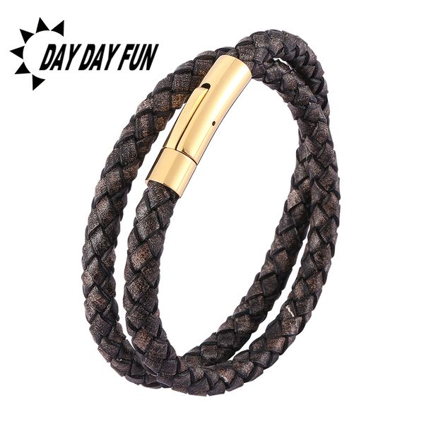 fashion stainless steel snaps retro black braided leather double layer bracelet men women vintage wristband gifts e0489, White
fashion stainless steel snaps retro black braided leather double layer bracelet men women vintage wristband gifts e0489, White