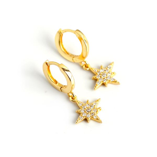 s925 silver geometric octagonal star stud earrings fashion wild silver earrings, Golden;silver
s925 silver geometric octagonal star stud earrings fashion wild silver earrings, Golden;silver