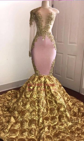african pink mermaid prom dress 2019 gold appliqued evening formal party gown pageant dresses long sweep train custom made bc1386, Black
african pink mermaid prom dress 2019 gold appliqued evening formal party gown pageant dresses long sweep train custom made bc1386, Black