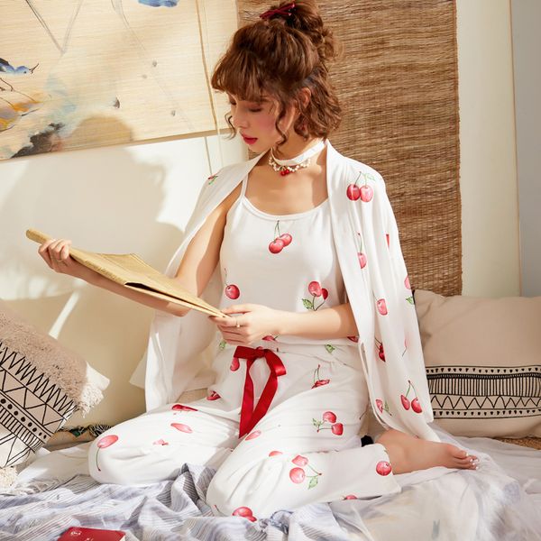 new autumn winter pyjama femme 100%cotton warm pijamas mujer clothes long sleeve cardigan soft 3 piece set pajamas for women, Blue;gray
new autumn winter pyjama femme 100%cotton warm pijamas mujer clothes long sleeve cardigan soft 3 piece set pajamas for women, Blue;gray