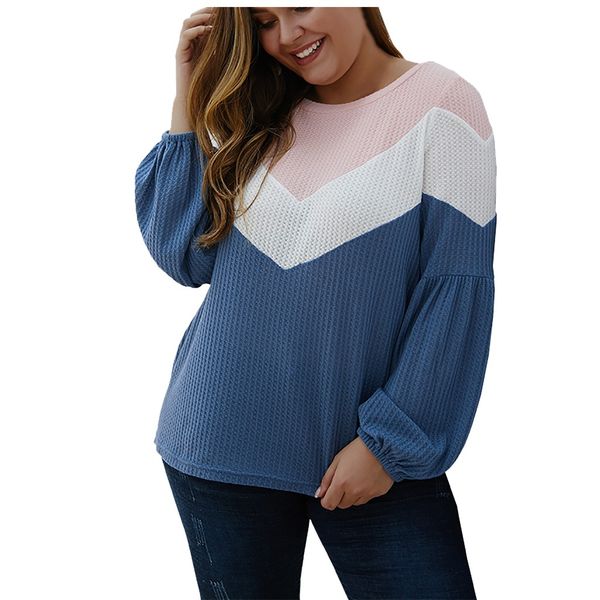 women's chiffon blouse vestidos verao women's clothingwomen o-neck plus size long sleeve geometric stitching casual blouse, White
women's chiffon blouse vestidos verao women's clothingwomen o-neck plus size long sleeve geometric stitching casual blouse, White