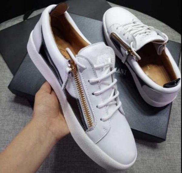 Italy Luxury Casual Shoes Color Matching Zipper Men and Women Low Top Flat Shoes Genuine Leather Mens Shoes Designer Sneakers Trainers 35-47
Italy Luxury Casual Shoes Color Matching Zipper Men and Women Low Top Flat Shoes Genuine Leather Mens Shoes Designer Sneakers Trainers 35-47