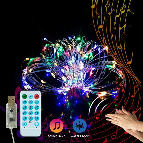 brelong 10m 100led 5m 50led music induction copper wire remote control chain light 8 function waterproof holiday light string
brelong 10m 100led 5m 50led music induction copper wire remote control chain light 8 function waterproof holiday light string