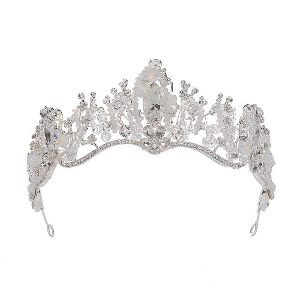 eseres baroque luxury silver crystal tiara for queen bridal accessories women headbands girls hair jewelry, Golden;white
eseres baroque luxury silver crystal tiara for queen bridal accessories women headbands girls hair jewelry, Golden;white