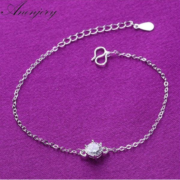 anenjery fashion 925 sterling silver anklet bracelet for women six claw cz zircon chian ankle bracelet jewelry s-b133, Black
anenjery fashion 925 sterling silver anklet bracelet for women six claw cz zircon chian ankle bracelet jewelry s-b133, Black
