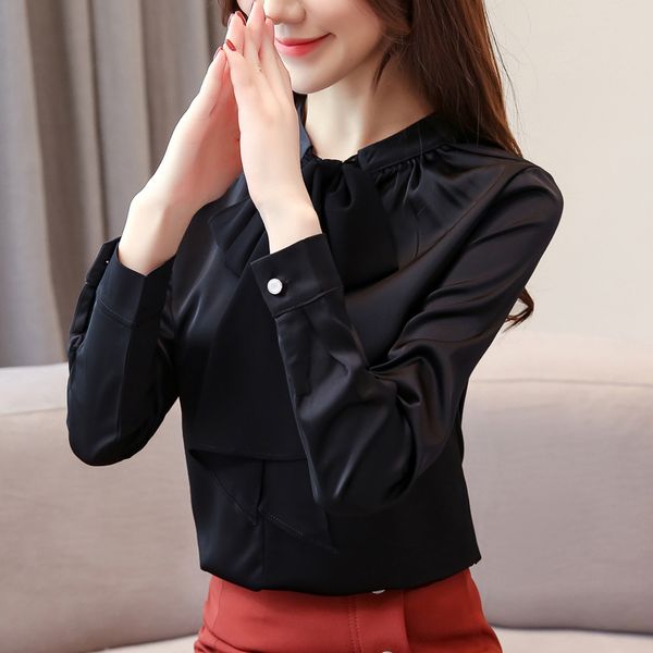 2020 new classic casual bow designer shirts women fashion long sleeve runway ladies elegant shirt blouses slim plus size office shirts, White
2020 new classic casual bow designer shirts women fashion long sleeve runway ladies elegant shirt blouses slim plus size office shirts, White