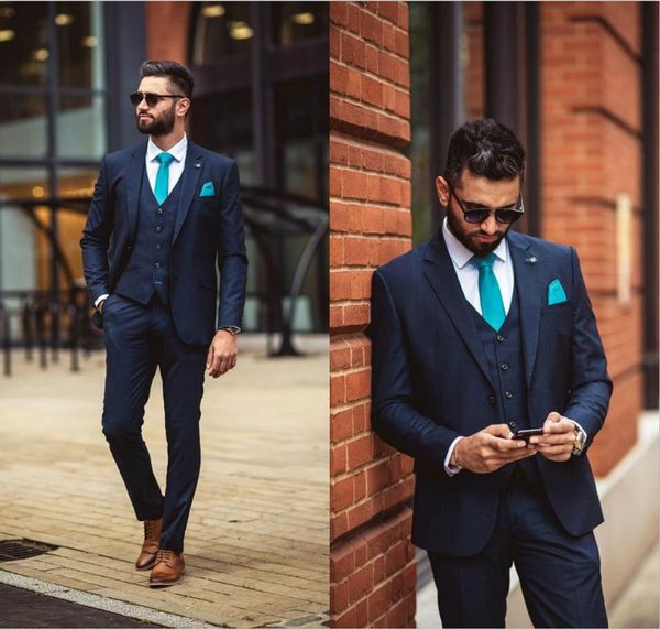 3 pieces navy mens wedding suits notched lapel groom formal wear prom tuxedos man blazer suit (jacket+vest+pants), Black;gray
3 pieces navy mens wedding suits notched lapel groom formal wear prom tuxedos man blazer suit (jacket+vest+pants), Black;gray