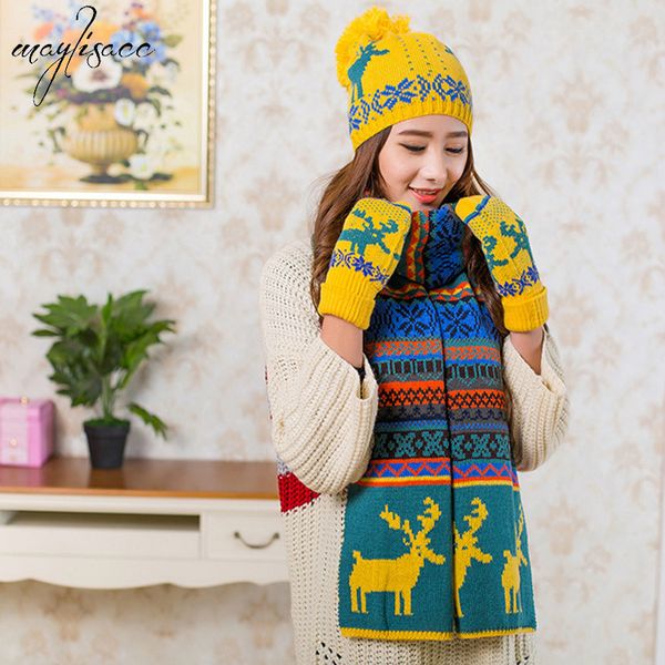 maylisacc 2019 women men's hat scarf gloves set acrylic fashion cartoon elk winter knitted women men hat 3pcs set christmas gift, Blue;gray
maylisacc 2019 women men's hat scarf gloves set acrylic fashion cartoon elk winter knitted women men hat 3pcs set christmas gift, Blue;gray