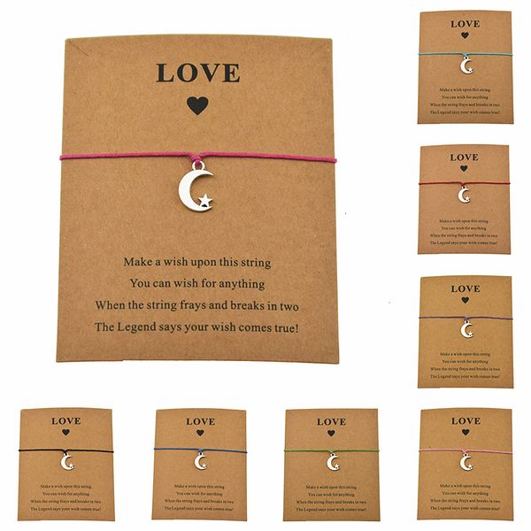 new vintage moon star charm wax cord bracelets make a love card jewelry for women girls cute accessories birthday day gifts, Golden;silver
new vintage moon star charm wax cord bracelets make a love card jewelry for women girls cute accessories birthday day gifts, Golden;silver