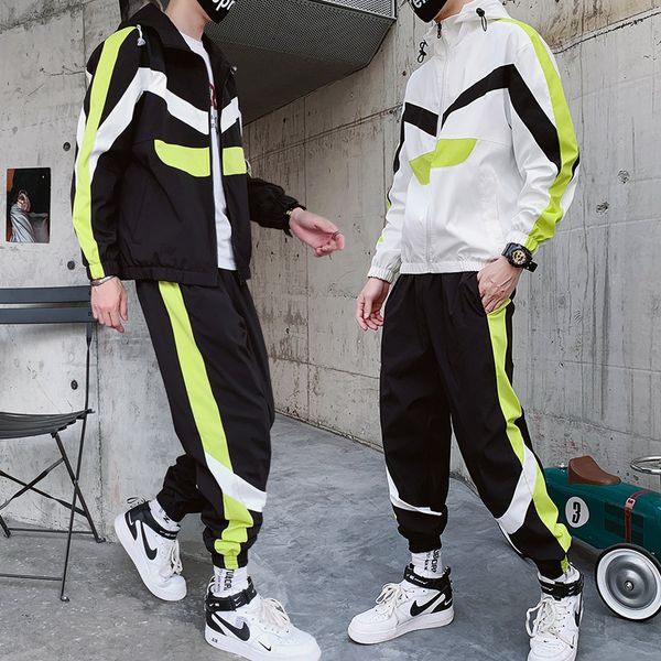 men's sportwear jacket men hoodie + harem pant two-piece set sweat suit 2020 new streetwear hoodie waterproof men's tracksuit, Gray
men's sportwear jacket men hoodie + harem pant two-piece set sweat suit 2020 new streetwear hoodie waterproof men's tracksuit, Gray