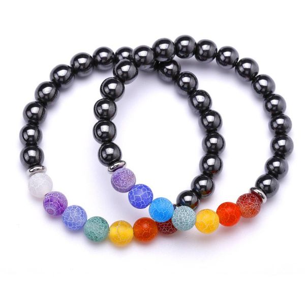 colourful weathered chakras bead 8mm hematite black beads bracelet stretch yoga jewelry women men wristband strand
colourful weathered chakras bead 8mm hematite black beads bracelet stretch yoga jewelry women men wristband strand