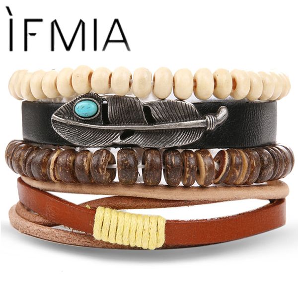 ifmia vintage многослойные регулируемые кожаные браслеты для мужчин модных handmade деревянных бусин плетеных wrap браслеты ювелирных издели, Golden;silver
ifmia vintage многослойные регулируемые кожаные браслеты для мужчин модных handmade деревянных бусин плетеных wrap браслеты ювелирных издели, Golden;silver