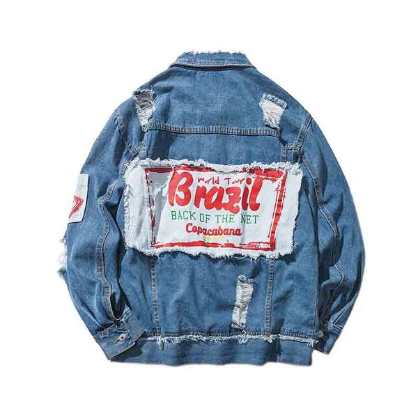 women's jackets rips detail boyfriend denim jacket women basic coat oversized hip hop jeans lapel single breasted casual fall, Black;brown
women's jackets rips detail boyfriend denim jacket women basic coat oversized hip hop jeans lapel single breasted casual fall, Black;brown