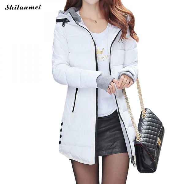 2018 women winter hooded warm coat slim plus size candy color cotton padded down jacket female medium-long jaqueta feminina 3xl, Black
2018 women winter hooded warm coat slim plus size candy color cotton padded down jacket female medium-long jaqueta feminina 3xl, Black