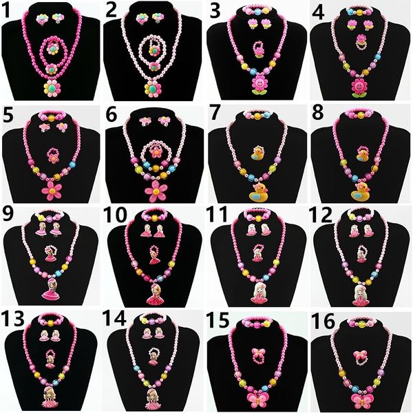 new 10pcs/lot children's jewelry sets chain plastic cartoon set four pieces bead bracelet earrings ring necklace, Silver
new 10pcs/lot children's jewelry sets chain plastic cartoon set four pieces bead bracelet earrings ring necklace, Silver