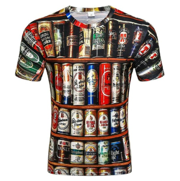 fashion funny cans of beer t- shirt 3d print men/womens funny summer round collar short sleeve casual k770, White;black
fashion funny cans of beer t- shirt 3d print men/womens funny summer round collar short sleeve casual k770, White;black