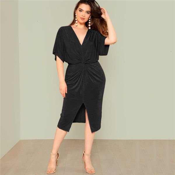 summer dress plus size women clothing plus size black twist front slit batwing long dress women new party dress elegant s, Black;gray
summer dress plus size women clothing plus size black twist front slit batwing long dress women new party dress elegant s, Black;gray