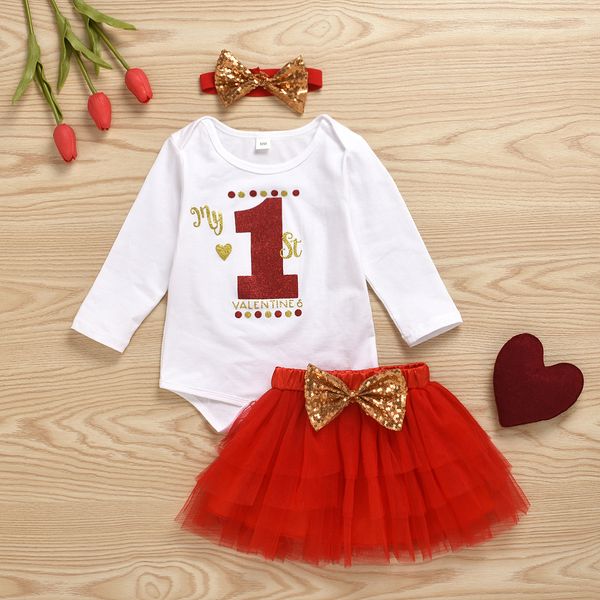3pcs newborn baby girl clothes sets letter print romper lace skirts valentine's day party outfits, Pink;blue
3pcs newborn baby girl clothes sets letter print romper lace skirts valentine's day party outfits, Pink;blue