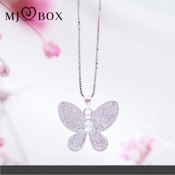 temperament three-dimensional butterfly inlaid zircon necklace sweater chain simple atmosphere shine, Silver
temperament three-dimensional butterfly inlaid zircon necklace sweater chain simple atmosphere shine, Silver