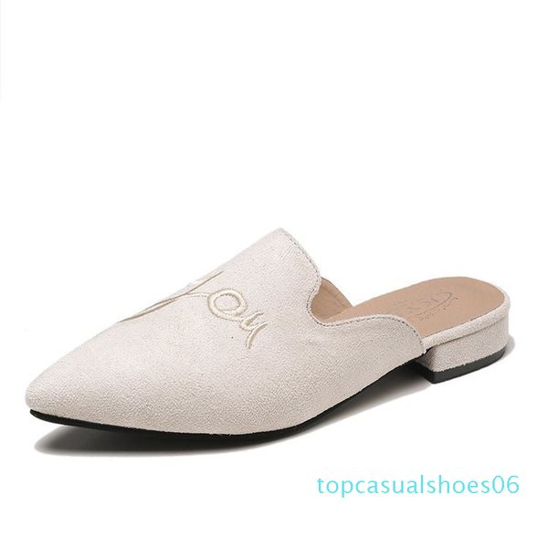 2019 spring women shoes slippers flock letter female mules fashion low heels pointed toe sandals elegant woman slipper t6, Black
2019 spring women shoes slippers flock letter female mules fashion low heels pointed toe sandals elegant woman slipper t6, Black