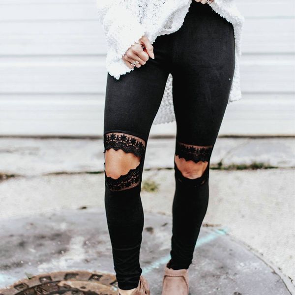 women black leggings lace patchwork opening design fashion casual slim pencil pants ladies high waist elastic long trousers, Black;white
women black leggings lace patchwork opening design fashion casual slim pencil pants ladies high waist elastic long trousers, Black;white