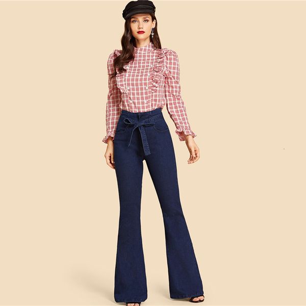 women designer pants designer jeans tie navy waist flare jeans softener denim trousers women clothes fall pants belted stretchy jeans, Blue
women designer pants designer jeans tie navy waist flare jeans softener denim trousers women clothes fall pants belted stretchy jeans, Blue