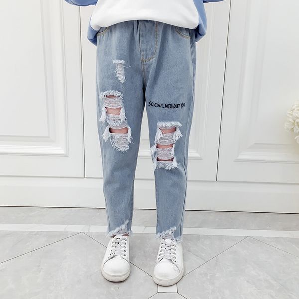 girls hole jeans pants 2019 kids trousers autumn fashion spring children denim pants casual girl ripped jeans, Blue
girls hole jeans pants 2019 kids trousers autumn fashion spring children denim pants casual girl ripped jeans, Blue