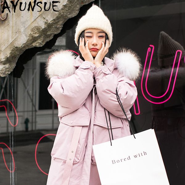 2019 new women's winter down jacket hooded plus size thick long coat pink korean white dock down jackets for women 6886 kj2614, Black
2019 new women's winter down jacket hooded plus size thick long coat pink korean white dock down jackets for women 6886 kj2614, Black