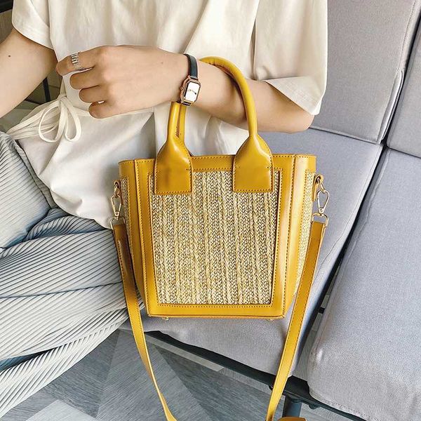 summer women handbags pu and straw shoulder bag solid color simple large capacity bucket bag shopping sac a main
summer women handbags pu and straw shoulder bag solid color simple large capacity bucket bag shopping sac a main