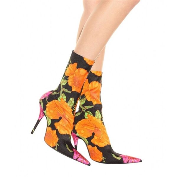 stretch fabric women sock boots pointed toe mid-calf women boots brand design solid high heel swe0043, Black
stretch fabric women sock boots pointed toe mid-calf women boots brand design solid high heel swe0043, Black