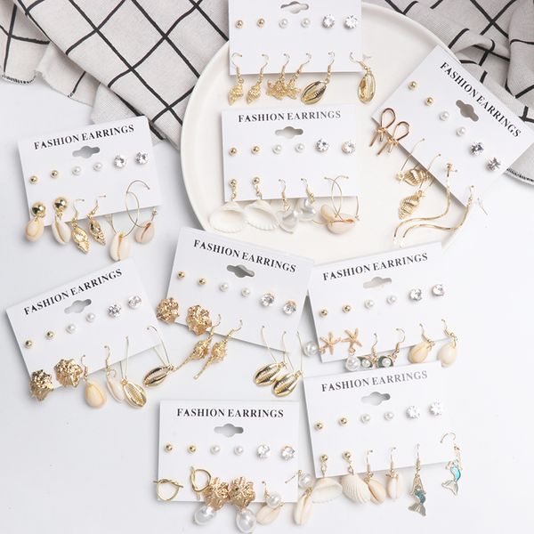 jujia mixed styles rhinestone shell geometric pearl stud earrings set for women girls jewelry wholesale, Golden;silver
jujia mixed styles rhinestone shell geometric pearl stud earrings set for women girls jewelry wholesale, Golden;silver