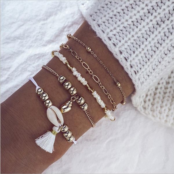 fashion jewelry bracelets set anklet 5pcs/set bead chain white rope bead strands tassel and sea snail shell charm gold plated, Golden;silver
fashion jewelry bracelets set anklet 5pcs/set bead chain white rope bead strands tassel and sea snail shell charm gold plated, Golden;silver