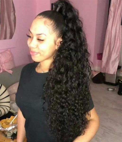 cute and chic curly virgin raw human pony tail natural non remy horse tail horsetail tight hole clip in drawstring ponytail hair extensions, Black
cute and chic curly virgin raw human pony tail natural non remy horse tail horsetail tight hole clip in drawstring ponytail hair extensions, Black