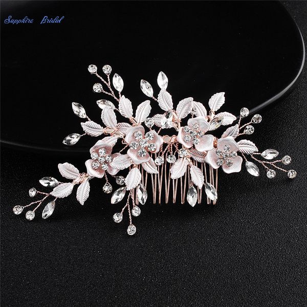 elegant rose gold/silver exquisite flower alloy wedding comb hairpin handmade alloy wedding accesorios set
elegant rose gold/silver exquisite flower alloy wedding comb hairpin handmade alloy wedding accesorios set
