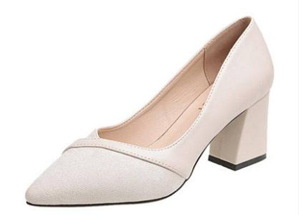 2019 women's shoes in spring and autumn with new style high heel coarse heel pointed end suede @255, Black
2019 women's shoes in spring and autumn with new style high heel coarse heel pointed end suede @255, Black