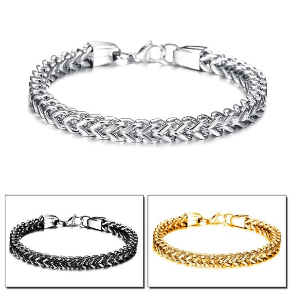 316l stainless steel personality chain bracelet gold bracelet gs671 ing, Black