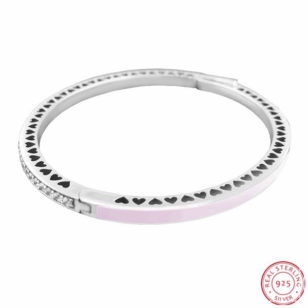 new arrival clear cz exotic light pink enamel cut-out radiant hearts bangles bracelets for women silver 925 jewelry flb041, Golden;silver
new arrival clear cz exotic light pink enamel cut-out radiant hearts bangles bracelets for women silver 925 jewelry flb041, Golden;silver