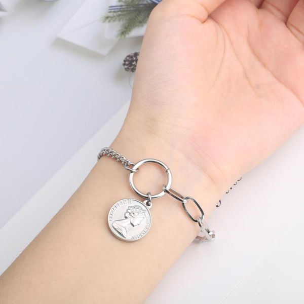 stainless steel men bracelet bracelets for women couple bracelet punk hip hop queen avatar pendant, Black
stainless steel men bracelet bracelets for women couple bracelet punk hip hop queen avatar pendant, Black